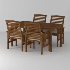 Ravenscroft 5pc Acacia Wood Patio Dining Set - Saracina Home -Outdoor Furniture Store GUEST a556a025 d85f 42c0 8fc9 3618bb07679d
