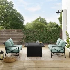 Kaplan 3pc Outdoor Conversation Set With Fire Table & 2 Loveseats - Mist - Crosley 21 Kaplan 3pc Outdoor Conversation Set With Fire Table & 2 Loveseats - Mist - Crosley -Outdoor Furniture Store GUEST a59c9b26 4951 4344 8d4c 19e5a8f6d1a5