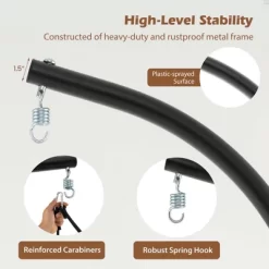 Costway Hanging Swing Hammock Chair With Stand Metal Frame Woven Backrest Seat Cushions -Outdoor Furniture Store GUEST a60ee52f 6317 4e58 9a27 f4f828a643aa