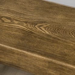 HOMCOM Garden Bench With Metal Legs, Rustic Wood Effect Concrete Dining Bench, Indoor Or Outdoor Use For Patio, Park, Porch And Lawn, Natural & Black -Outdoor Furniture Store GUEST a63500e8 85b1 4434 a361 6dd368d61b9f