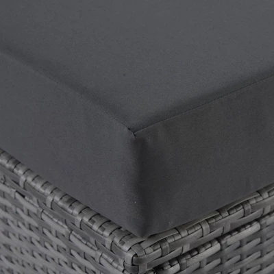 7pc Outdoor Set With Rattan Sofa & Cushions - Gray - GODEER 16 7pc Outdoor Set With Rattan Sofa & Cushions - Gray - GODEER - Image 14