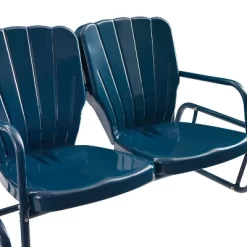 Ridgeland Outdoor Metal Loveseat Glider - Navy - Crosley -Outdoor Furniture Store GUEST a6baed68 56a4 4b90 aa3c 81b5687cdb1f