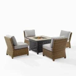 Bradenton 5pc Outdoor Wicker Armless Chair & Fire Table Set - Crosley 39 Bradenton 5pc Outdoor Wicker Armless Chair & Fire Table Set - Crosley -Outdoor Furniture Store GUEST a6bedb2e aa5e 4e0b 9f2d 85ba9020c114