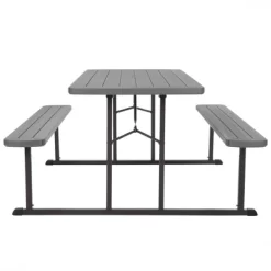 6' Intellifit Folding Blow Mold Rectangle Picnic Table - Room & Joy -Outdoor Furniture Store GUEST a6d22b91 fb71 46ca b82f 165ee1093221