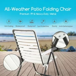 Costway Patio PP Folding Chair Adjustable Reclining 7-Level All-Weather Portable Outdoor -Outdoor Furniture Store GUEST a712e662 ee0d 4d40 ac95 7aac24121edf