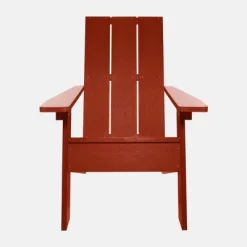 Italica 3pc Set With Modern Adirondack Chair, Side Table & Folding Ottoman - Rustic Red - Highwood -Outdoor Furniture Store GUEST a734be79 5589 418c afa8 0e82e3904221