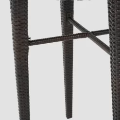 Dominica Round Wicker Bar Table - Brown - Christopher Knight Home -Outdoor Furniture Store GUEST a7996170 1e49 476b 88af 70249211f489