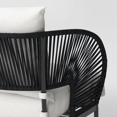 Mackworth Rope Patio Loveseat - Black - Threshold™ 6 Mackworth Rope Patio Loveseat - Black - Threshold™ - Image 4