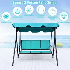Costway 3 Person Patio Swing Canopy Yard Furniture -Outdoor Furniture Store GUEST a87faeef 7d74 4adb 86a9 93092c844b48