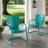 Ridgeland 2pk Outdoor Chairs - Turquoise Gloss - Crosley -Outdoor Furniture Store GUEST a8d09a07 f83a 4cbf 8539 f9f90963d590