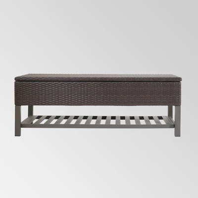Regent Wicker Storage Bench - Christopher Knight Home 7 Regent Wicker Storage Bench - Christopher Knight Home - Image 5