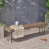 Jane Wood/Metal Patio Industrial Bench - Gray - Christopher Knight Home -Outdoor Furniture Store GUEST a97dd3a3 91a0 4816 843a a31a7611ac6a