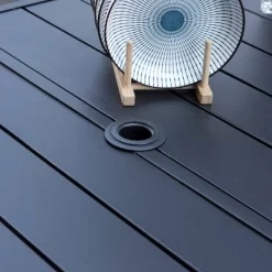 7pc Patio Dining Set With Rectangle Table With 2.6" Umbrella Hole & Padded Swivel Arm Chairs - Captiva Design -Outdoor Furniture Store GUEST a97f2c4d 3c0a 46d1 8bac aec48c60c364