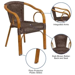 Merrick Lane Esna Series Stacking Rattan Patio Chair With Bamboo Look Aluminum Frame And Integrated Arms 17 Merrick Lane Esna Series Stacking Rattan Patio Chair With Bamboo Look Aluminum Frame And Integrated Arms -Outdoor Furniture Store GUEST a9d13aaf 3df5 419a a75a 1c4ce41cefeb