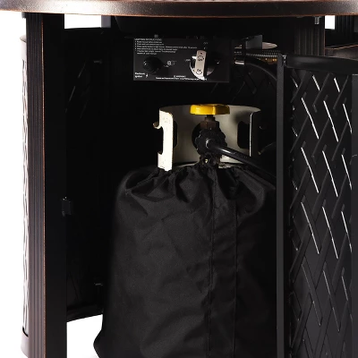 Oakland Living 5pc Aluminum Outdoor Patio Fire Pit Dining With 34" Round Fire Table Copper/Beige 11 Oakland Living 5pc Aluminum Outdoor Patio Fire Pit Dining With 34" Round Fire Table Copper/Beige - Image 9