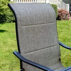 7pc Patio Dining Set With Rectangle Table With 2.6" Umbrella Hole & Steel C-Spring Arm Chairs - Captiva Designs -Outdoor Furniture Store GUEST a9ea612c 54ec 4c9d 8b5d 60ca9813bcac