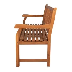 Laurel 3-Seat Slat-Back Acacia Wood Outdoor Garden Patio Bench - JONATHAN Y -Outdoor Furniture Store GUEST aa7c197d da66 4f3d ab98 ebf25cd3055f