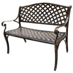 Modern Aluminum Patio Bench - Oakland Living -Outdoor Furniture Store GUEST aafd1ffb a3e8 4499 b0f2 ec1699585469