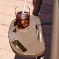 GOLDSUN 3 Person Outdoor Weather Resistant Patio Glider Swing Hammock With Utility Tray, Removable Cushion, & Canopy For Patio, Garden, Or Deck, Beige -Outdoor Furniture Store GUEST ab579c1c e11c 4d9a b189 eb3b0ae85a1e