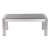 39" Modern Brushed Aluminum Coffee Table - ZM Home -Outdoor Furniture Store GUEST abbdcb0e 94f9 42fd 8f00 7f1b55ffc6d7