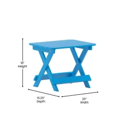 Emma And Oliver Portable Folding HDPE Adirondack Side Table For Indoor/Outdoor Use -Outdoor Furniture Store GUEST ac382f12 5f7c 46a4 90ea 2d50839c375b