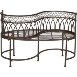 Lara Kissing Bench - Safavieh -Outdoor Furniture Store GUEST ac8cb73c 310d 4c7d 8b90 e396eafd930b