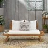 Sedona Wooden Loveseat - Teak/White - Christopher Knight Home -Outdoor Furniture Store GUEST acab575f c376 43cf 95a2 3167db65ba21
