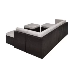 Palm Harbor 8pc All-Weather Wicker Patio Seating Set - Gray - Crosley -Outdoor Furniture Store GUEST acbe4125 d571 4c68 a201 ea958c5367fd