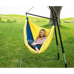 Ceara 3 Bar Hammock Swing Chair - Yellow/Blue - Sol Living -Outdoor Furniture Store GUEST ada2c938 6a6c 46f5 bea6 dcae421338af