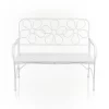 36" X 45" Daisy Metal Garden Bench White - Alpine Corporation -Outdoor Furniture Store GUEST adb11637 adfb 4532 af87 c7abe5f0a416