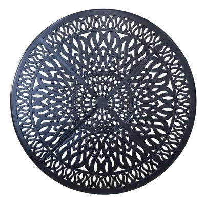 Simple Relax Outdoor 48" Round Table In Dark Lava Bronze Finish 5 Simple Relax Outdoor 48" Round Table In Dark Lava Bronze Finish - Image 3