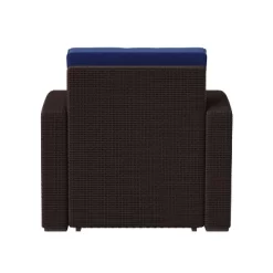 Emma And Oliver Faux Rattan Chair With All-Weather Cushion -Outdoor Furniture Store GUEST af1aa07e 8589 4a85 bee6 ea1deccdb3d6