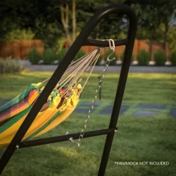 Flash Furniture All-Weather Heavy Duty Steel Hammock Stand For Hammocks 9-14 Feet Long - Black -Outdoor Furniture Store GUEST af28e074 b3be 43bc b747 1463f87a1111