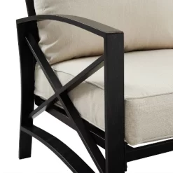 Kaplan 5pc Outdoor Conversation Set With Dante Fire Table & 4 Arm Chairs - Oatmeal - Crosley -Outdoor Furniture Store GUEST af472c02 ddd9 4018 aaf9 1bd617af3732