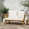 Solano Outdoor Wooden Loveseat With Cushions - White/Teak - Christopher Knight Home -Outdoor Furniture Store GUEST af836f53 2484 4484 81f3 facd236f7419