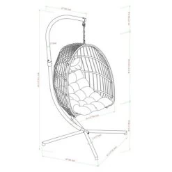 Toluca Hanging Outdoor Boho Egg Chair With Cushion - Saracina Home -Outdoor Furniture Store GUEST b0198d06 b098 4685 beec 4fa58d027b8d