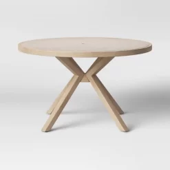 Collier 46" Round Stamped Steel Top Patio Dining Table - Project 62™