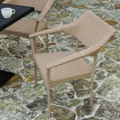 Merrick Lane Fade And Weather Resistant Modern PE Rattan Patio Dining Chair With Reinforced Steel Frame -Outdoor Furniture Store GUEST b17a485c 0290 46d7 aab7 07cbafc314c3