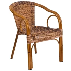 Merrick Lane Esna Series Stacking Rattan Patio Chair With Bamboo Look Aluminum Frame And Integrated Arms 24 Merrick Lane Esna Series Stacking Rattan Patio Chair With Bamboo Look Aluminum Frame And Integrated Arms -Outdoor Furniture Store GUEST b22d97a2 c55f 44e2 a5ed a9fce6329c43