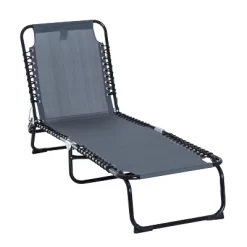 Outsunny Outdoor Folding Chaise Lounge Chair Portable Lightweight Reclining Garden Sun Lounger With 4-Position Adjustable Backrest For Patio, Deck, And Poolside -Outdoor Furniture Store GUEST b26a2e01 b22d 4cfc b423 ca97653c74af