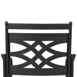 7pc Outdoor Dining Set With 6 Chairs With Seat & Back Cushions & Metal Rectangle Table With Umbrella Hole - Captiva Designs -Outdoor Furniture Store GUEST b2b22f97 5cb1 4d7f a309 95c07955993d