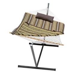 Outdoor Hammock And Stand Set - Beige/Brown/Off-White Stripe -Outdoor Furniture Store GUEST b388e07d 195f 4c30 8fc2 be660ca97ebe