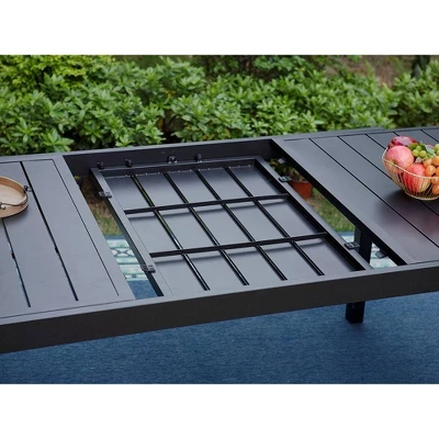 7pc Outdoor Dining Set With Expandable Metal Table - Captiva Designs 4 7pc Outdoor Dining Set With Expandable Metal Table - Captiva Designs - Image 2