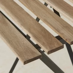 Folding Patio Bistro Set – 3-Piece Acacia Wood And Steel Café Table And Chairs For Porch, Deck, Garden, Or Balcony Furniture By Lavish Home (Brown) -Outdoor Furniture Store GUEST b453969f 960e 45d7 8eaa f5df80457e78