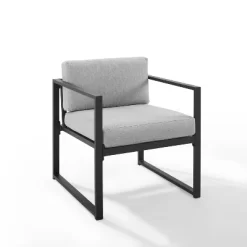 Hamilton Outdoor Metal 4 Piece Conversation Set - Matte Black - Crosley -Outdoor Furniture Store GUEST b49aeacd 04c1 49b2 a6e7 406088e91dd2