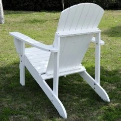 Outsunny Wooden Adirondack Chair Outdoor Classic Lounge Chair With Ergonomic Design & A Built-In Cup Holder For Patio Deck Backyard Fire Pit -Outdoor Furniture Store GUEST b49e077c a026 4b25 836b 6d8fb79d66c8