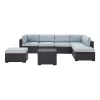 Biscayne 6pc All-Weather Wicker Patio Seating Set - Mist - Crosley -Outdoor Furniture Store GUEST b4a15384 ecd8 49dd 98cd bf65c31b7957