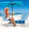 Costway 6pcs Folding Beach Chair Camping Lawn Webbing Chair Lightweight 1 Position Blue -Outdoor Furniture Store GUEST b4b93a98 4f2b 4a90 8992 283eccd814be