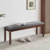 Costway Dining Bench Upholstered Entryway Bench Footstool Kitchen W/ Wood Legs -Outdoor Furniture Store GUEST b4dedf5e b3ce 42ed bcde e8cf19ae4f52