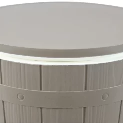 Sunnydaze Decor Sunnydaze Faux Wood Design Patio Bar Cooler Table With Height-Adjustable Tabletop - Driftwood -Outdoor Furniture Store GUEST b52fdf0c 7df2 4e0f 9b5f 7d960601d2cb